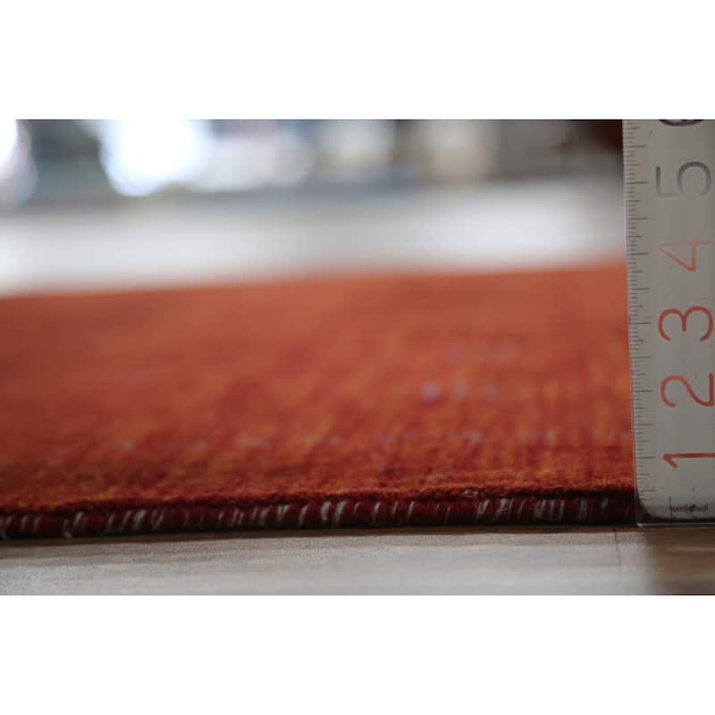Gabbeh Indian Rug Hand-Knotted Tribal Wool Carpet - 4'7" x 6'5"