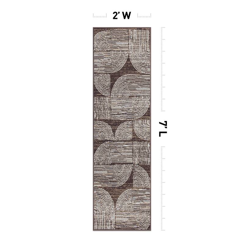 World Rug Gallery Geometric Arch Area Rug