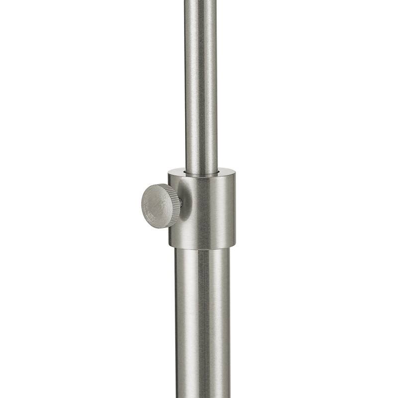 KAWOTI 64.5 inch Adjustable Height Swing Arm Floor Lamp with Shade - Nickel