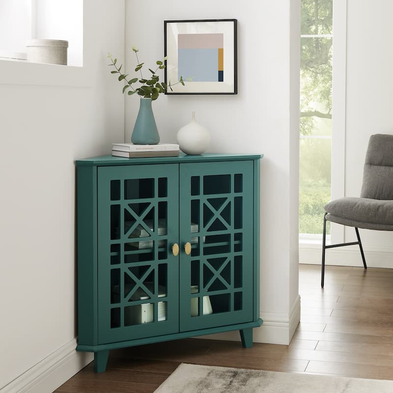 Middlebrook Loches 32-inch Fretwork Corner Cabinet