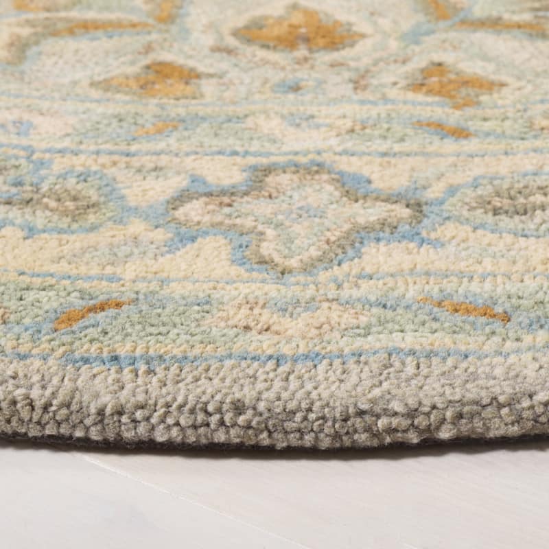 SAFAVIEH Handmade Heritage Damask Traditional Wool Rug
