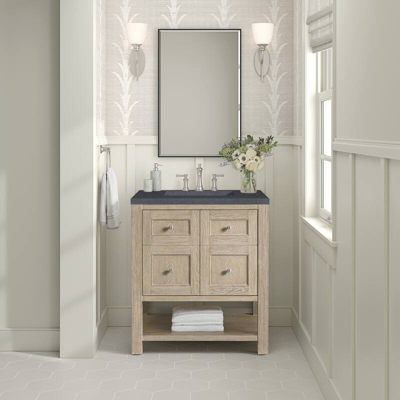 James Martin Vanities Breckenridge 30" Single Vanity, Whitewashed Oak