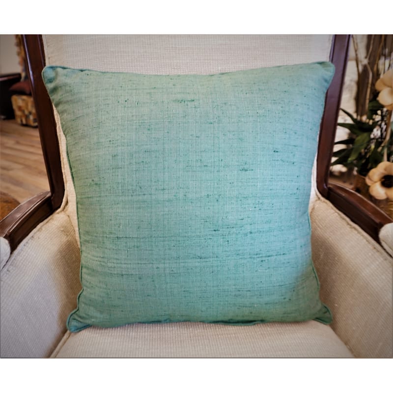 Home&Manor Robat Dupioni Silk Pillow 18"