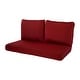 preview thumbnail 16 of 163, Haven Way Universal Outdoor Deep Seat Loveseat Cushion Set 46x26 - Red