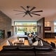 preview thumbnail 32 of 38, 52/65 Inch Ceiling Fan with Light, Modern Matte Black 8-Blade Fan, Reversible Wood Grain Blades, DC Motor, Remote Control