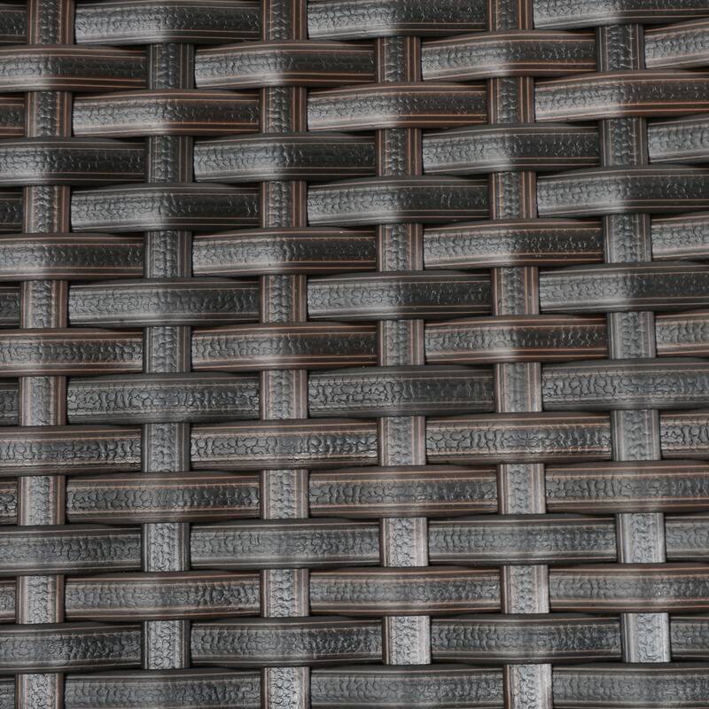 Kyler Outdoor 5-Piece Round Foldable Wicker Dining Set with Umbrella Hole by Christopher Knight Home