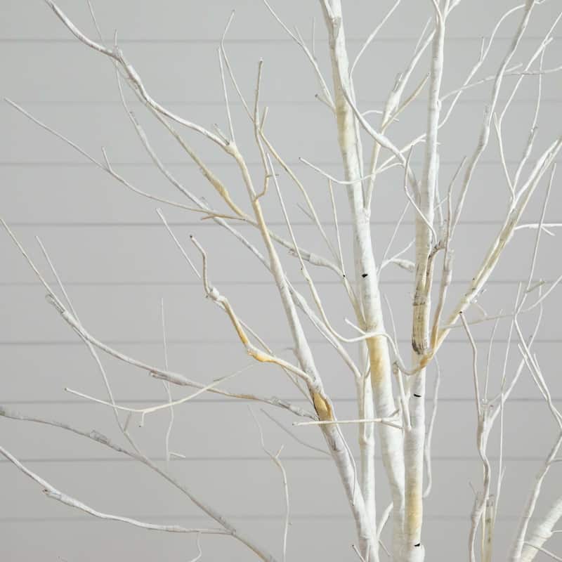Pre-Lit White Birch Artificial Christmas Tree - 6' - Warm White LED Lights