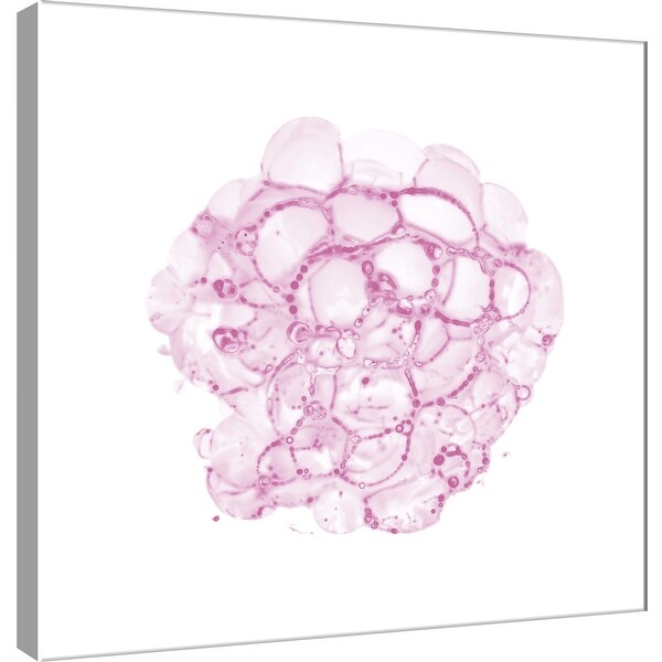 PTM Images 9-100524 PTM Canvas Collection 12" x 12" - "Cellular Clouds in Pink B" Giclee Abstract Art Print on Canvas