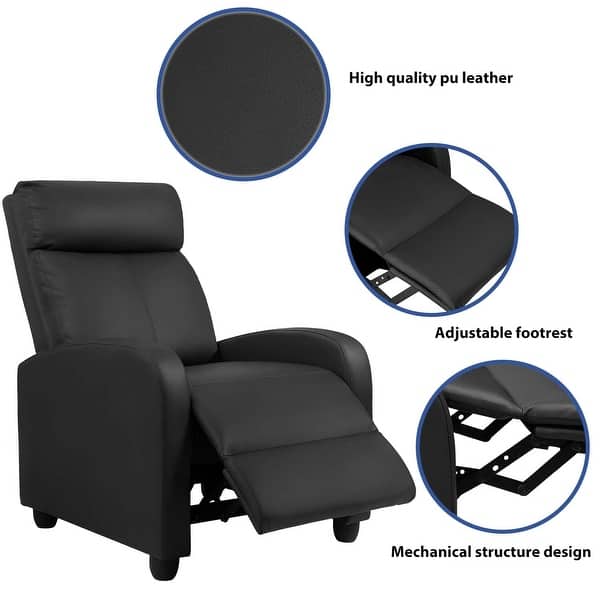 Recliner Chair Home Theater Seating Pu Leather Modern Living Room Chair