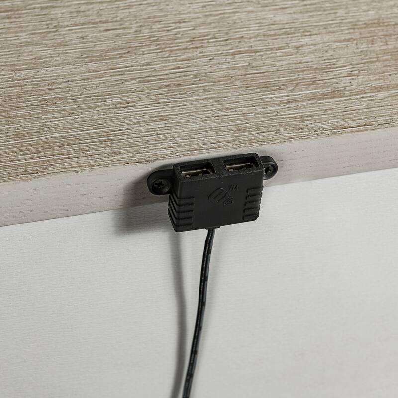 Roundhill Furniture Mantalia Solid Wood Bedroom Set, Panel Bed, Dresser, Mirror, 2 Nightstands, and Bench, Champagne