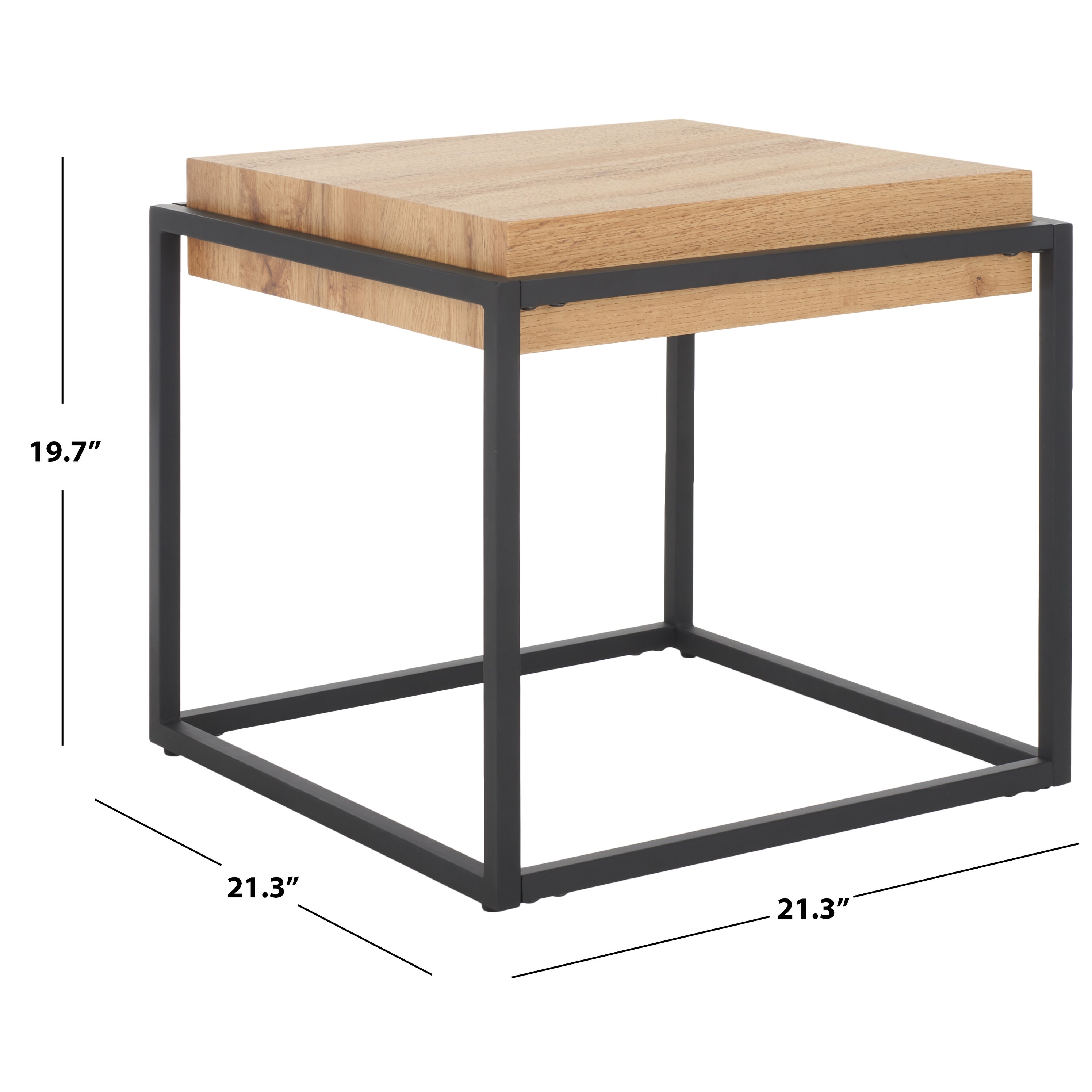 SAFAVIEH Home Collection Edgefield End Table, Natural Paper Veneer