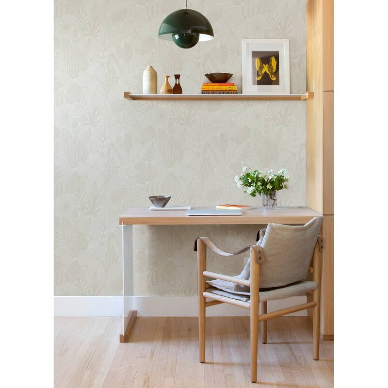 A-Street Prints Mathias Pearl Botanical Wallpaper