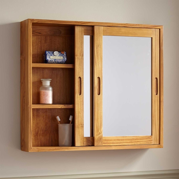 Wulan teak on sale medicine cabinet
