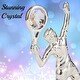 preview thumbnail 5 of 5, Matashi Silver Plated Tennis Player Figurine Embellished w Crystals, Gift for Sports Fan, Desk Accessories, Trophy, Office Décor