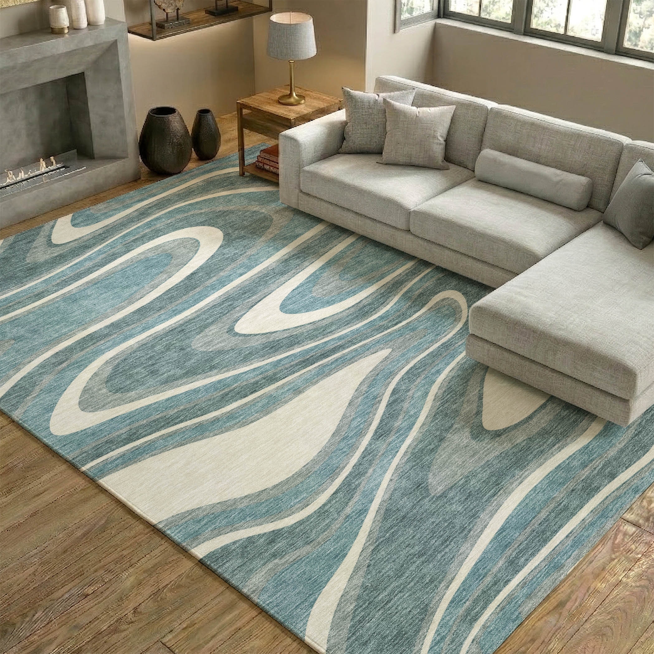 Premium Washable Super Soft Modern Decy Mayfield Rug
