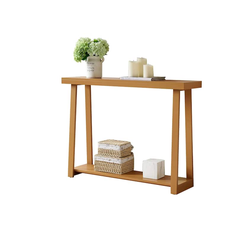 Emma Collection Wood 44" Modern Console Table with Shelf
