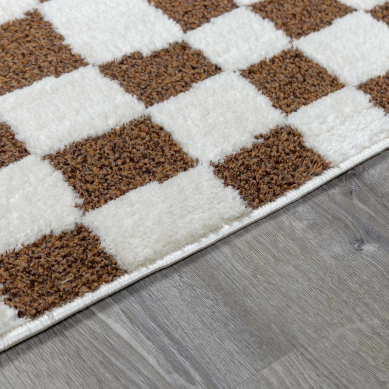 Hauteloom Lajos Hallway, Kitchen Runner Rug - High Pile - Rose Cream - 2'8" x 7'3" - 5'3" x 7' - Rose Cream / Lajos