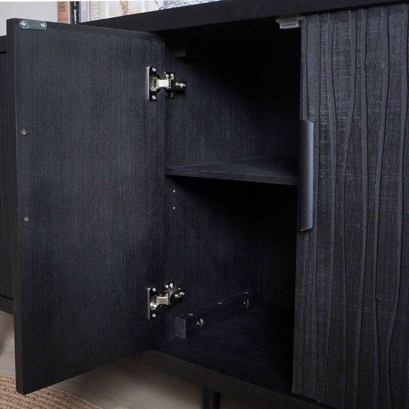 Modern Buffet Cabinet with Adjustable Shelves and Four Doors for Hallway, Entryway, Living Room
