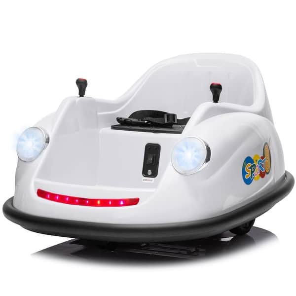 slide 2 of 56, 12V Kids Ride On Bumpin Bumper Car White