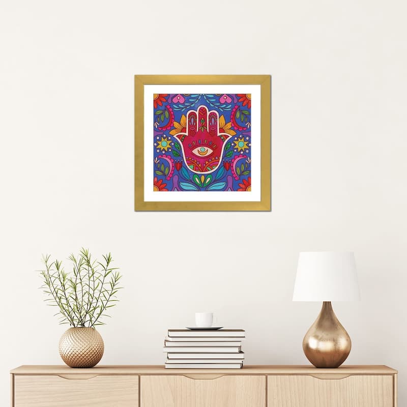 iCanvas "Colorful Hamsa Hand" by Olivia B√ºrki