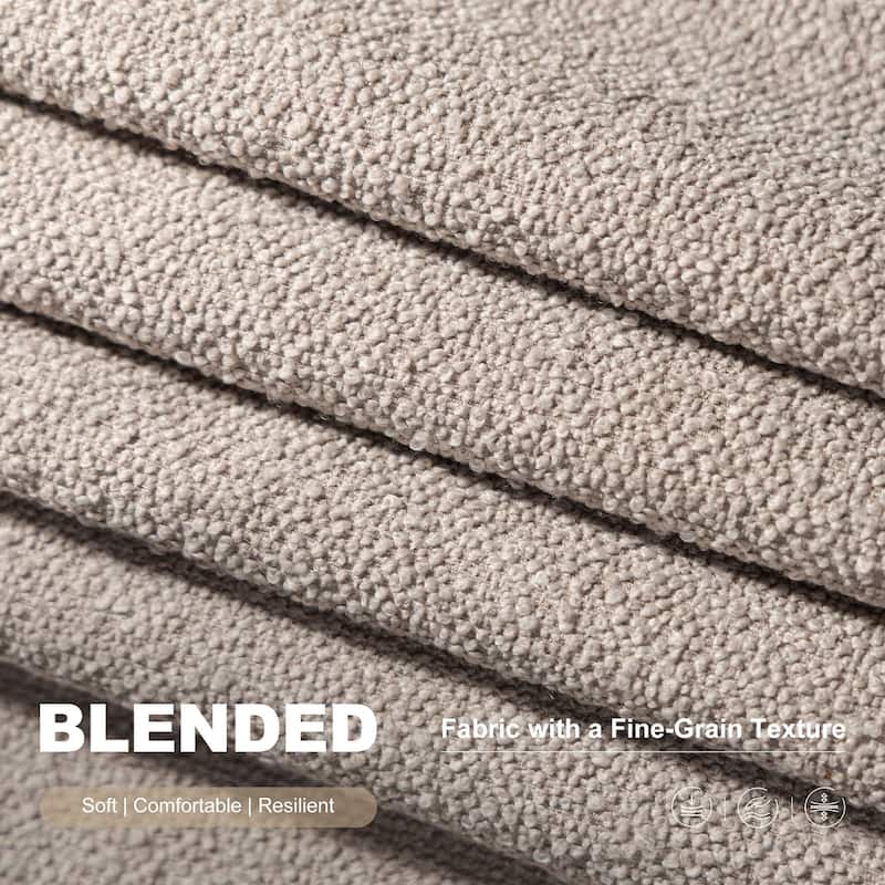 PURPLE LEAF Caesar Outdoor Dining Set Aluminum Luxury Patio Furniture with Olifen Removable Thick Cushion and Pillow-Khaki - N/A