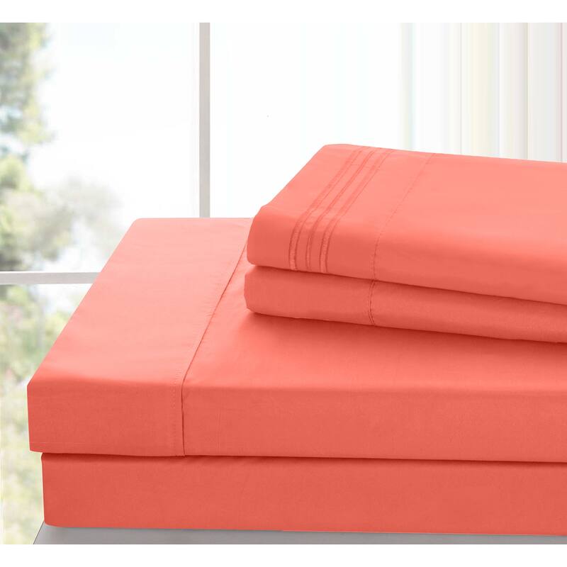 6 Piece Bed Sheet Set Deep Pocket Ultra Soft Microfiber Bedding Sheets