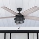 preview thumbnail 1 of 8, 52" Honeywell Foxhaven Indoor/Outdoor Farmhouse Ceiling Fan, Matte Black