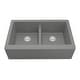 preview thumbnail 1 of 56, Karran Farmhouse Apron Front Quartz Double Bowl Kitchen Sink Grey