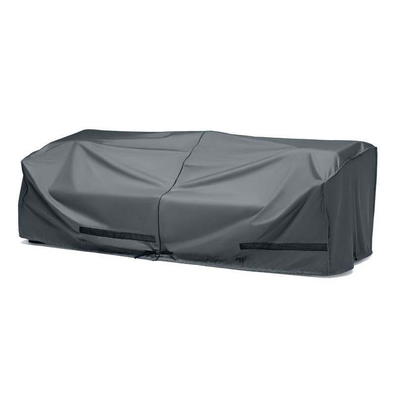 Cannes 4 Piece Polyester Outdoor Patio Sectional Deluxe Furniture Covers - Grey