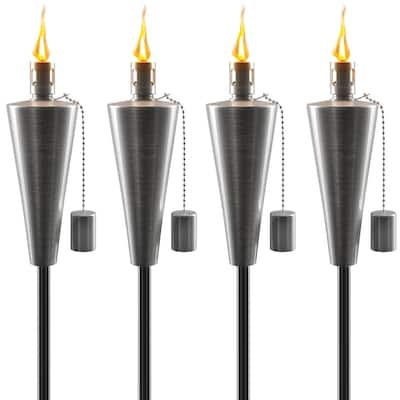 Matney Outdoor Torch Lights - Set of 4 (Cylinder)