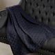 Basketweave All-Season Bedding Cotton Blanket by Superior - Twin - Navy Blue