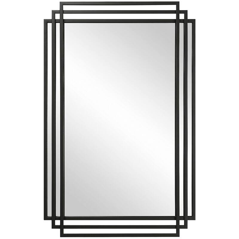 Uttermost 09768 Amherst 23-3/4" W x 36-1/2" H Rectangular Framed - Matte Black