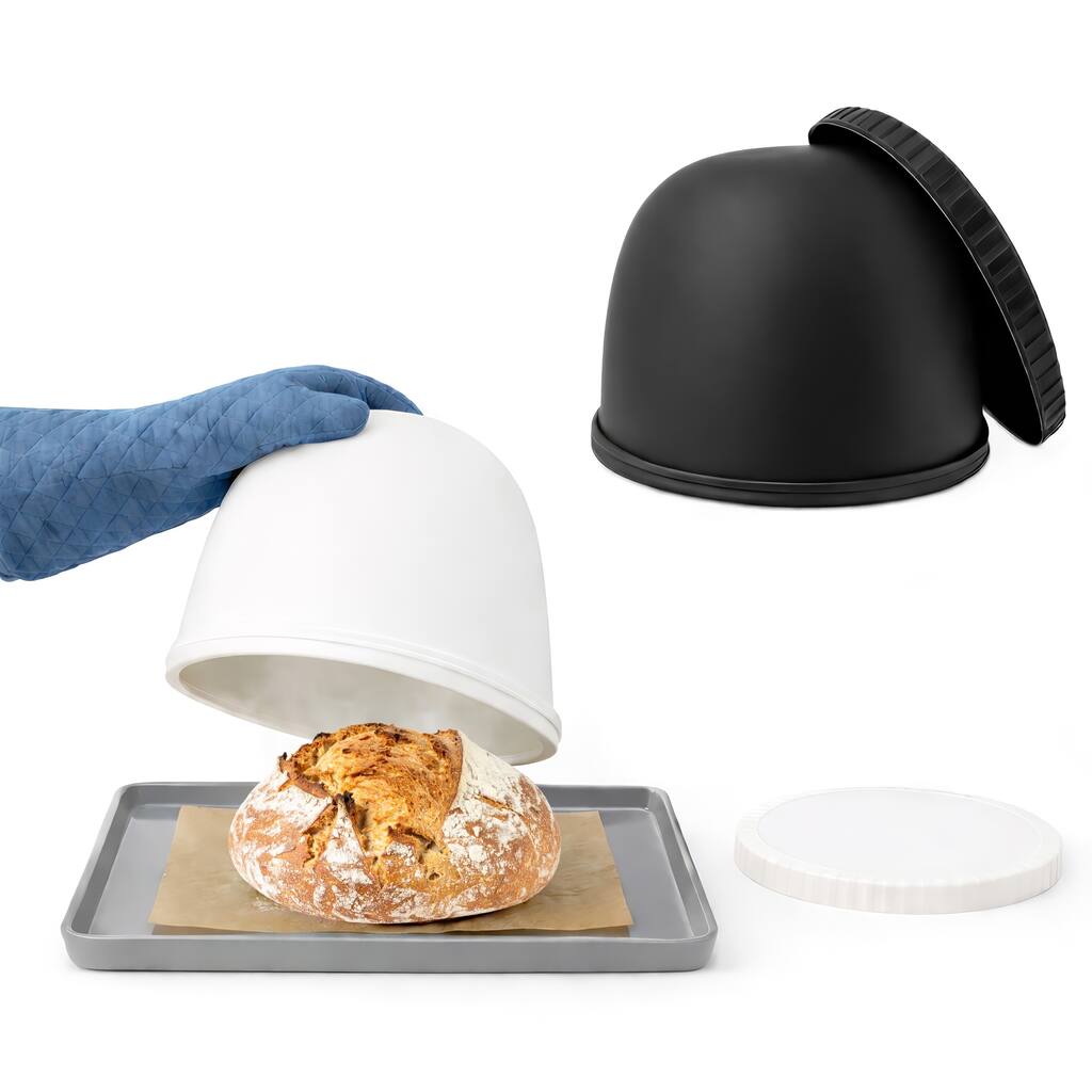 Sweet Jojo Designs 2 Pack Silicone Baking Shell Dome with Base for Sourdough Bread, Alternative Silicone Dutch Oven, Unique Gift