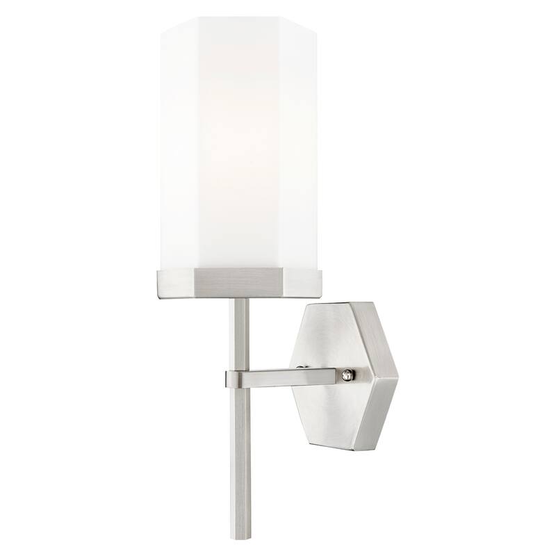 Innovations Lighting 463-1W-G463-8WH Blakeley 15" Tall Wall Sconce - Satin Nickel