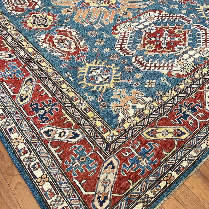 HERAT ORIENTAL Handmade Super Kazak Wool Rug - 8'2" x 9'9"