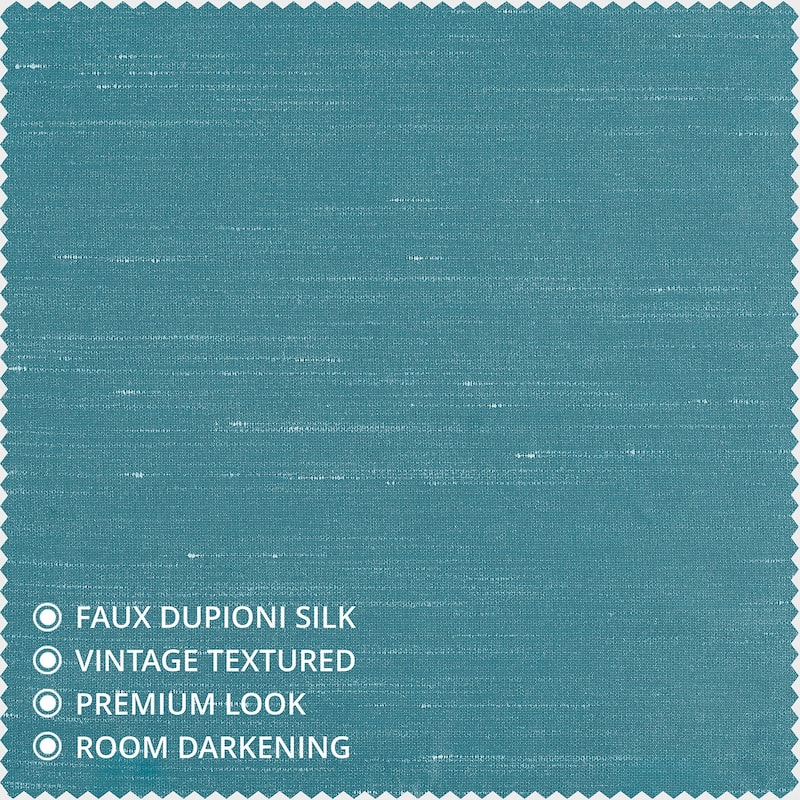 Exclusive Fabrics Vintage Textured Faux Dupioni Silk Room Darkening Curtains (1 Panel)