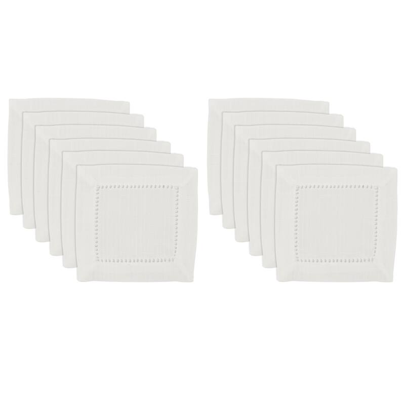 Hemstitched Border Napkins (Set of 12)