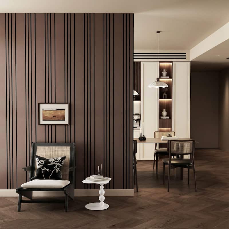 23.6" x 23.6" Wood Slat Acoustic Wall Panels for Ceiling and Wall Decor, 8-Pack (31 sq ft)