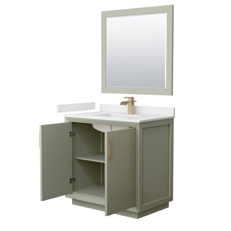 Wyndham Collection WCF414136S-QTZ-UNSM34 Strada 36" Free Standing