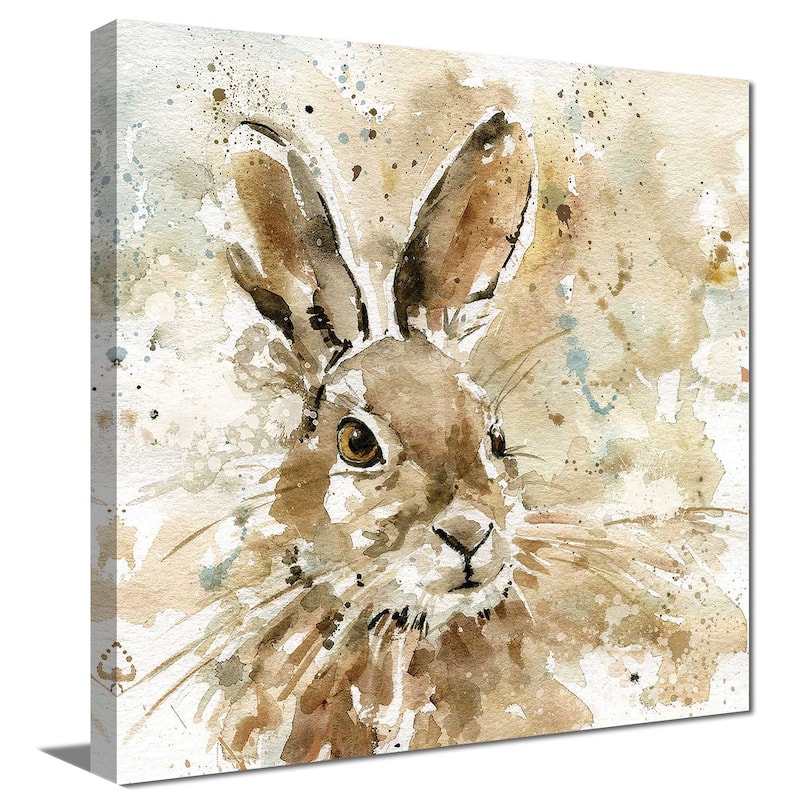 "Hare In Spring" by Carol Robinson Print on Canvas