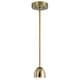 preview thumbnail 1 of 0, Kichler Baland 4 Inch 1 Light Mini Pendant in Brushed Natural Brass