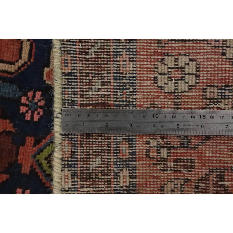 Hand Knotted Oriental 100% Wool Carpet Traditional Floral Oranges & Rust Lilian Runner Rug - 10' 6'' X 3' 3''
