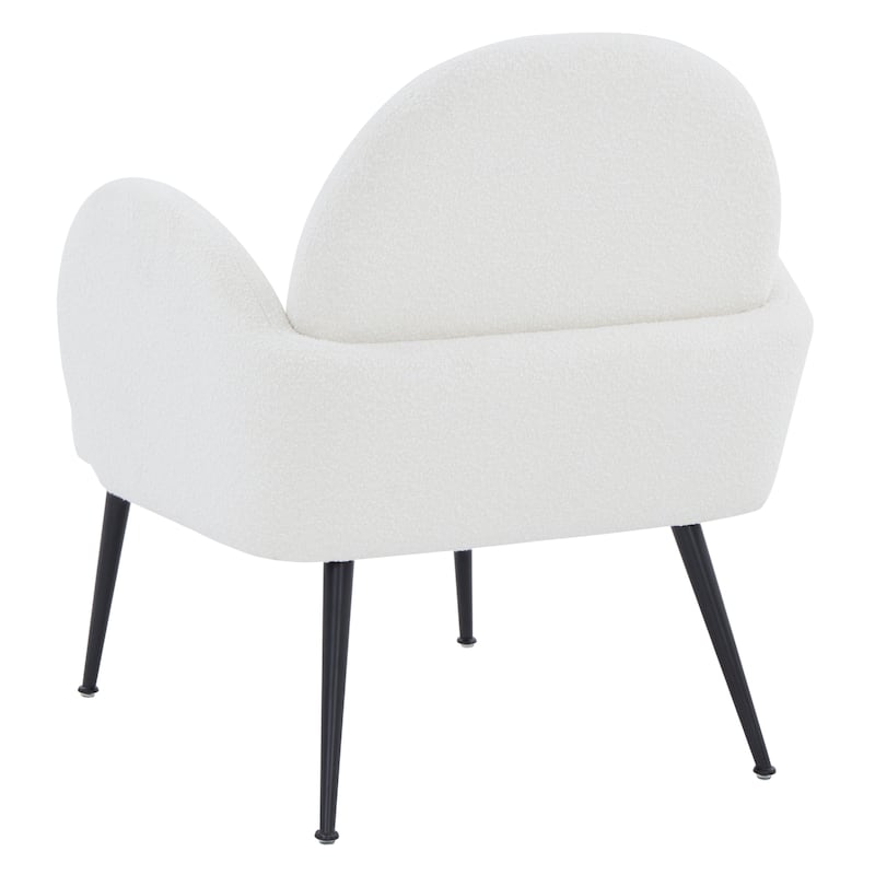 SAFAVIEH Couture Hinnerike Boucle Accent Chair - 27 In W x 32 In D x 31 In H - 27Wx32Dx31H