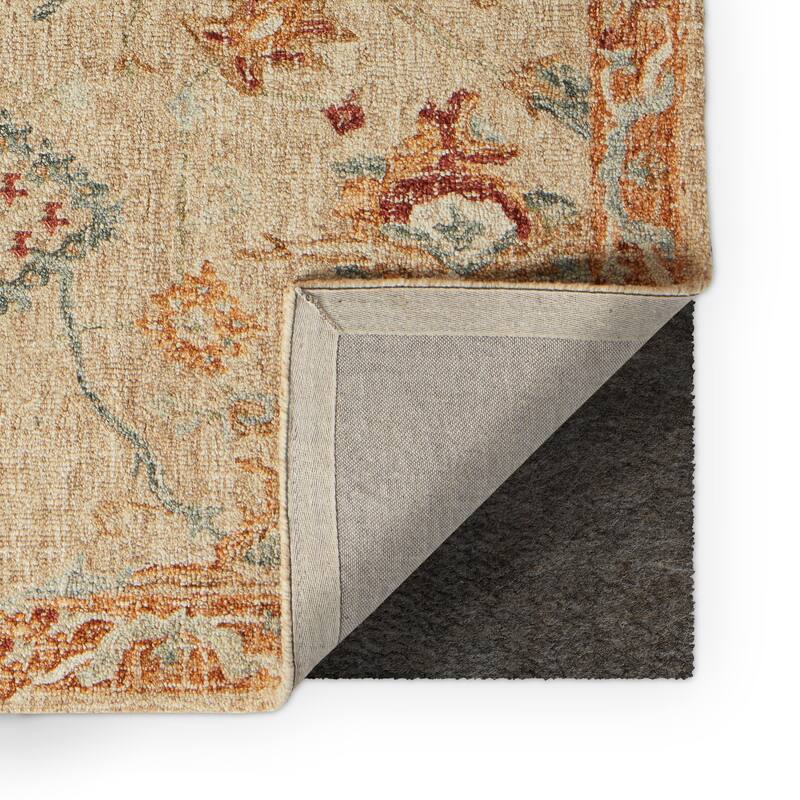 Alexander Home Transitional Floral Mosaic Hand-Hooked 100% Wool Rug