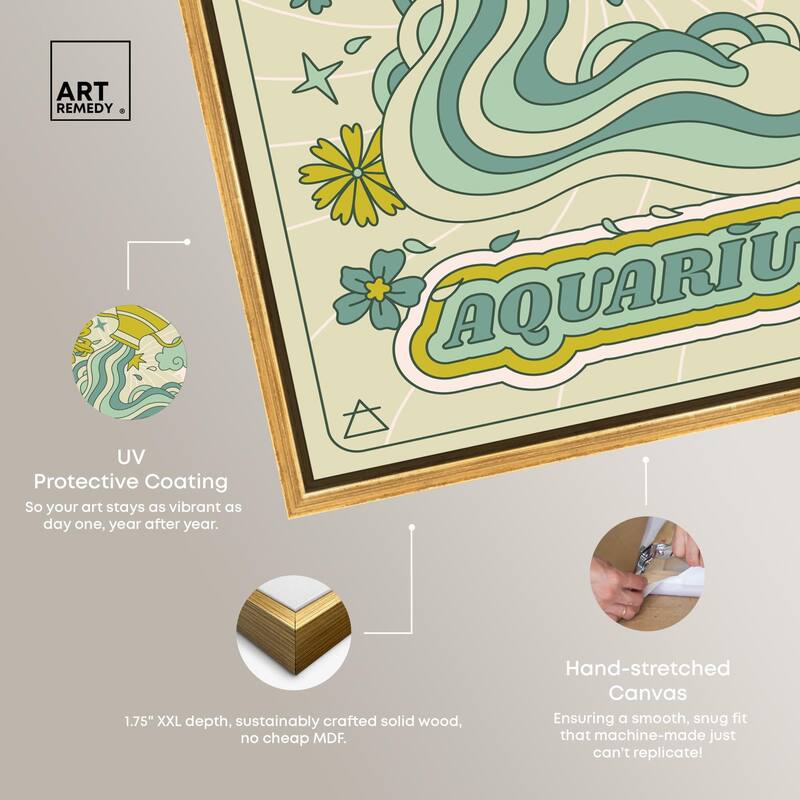 Aquarius Stars Card Canvas by Art Remedy