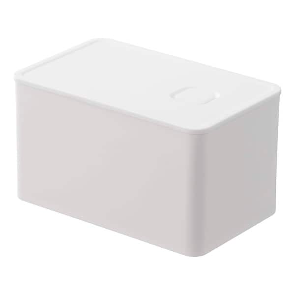 slide 2 of 14, Yamazaki Home Vacuum-Sealing Butter Dish, Polypropylene, 700ml - L 3.62 x W 5.79 x H 3.35 inches White