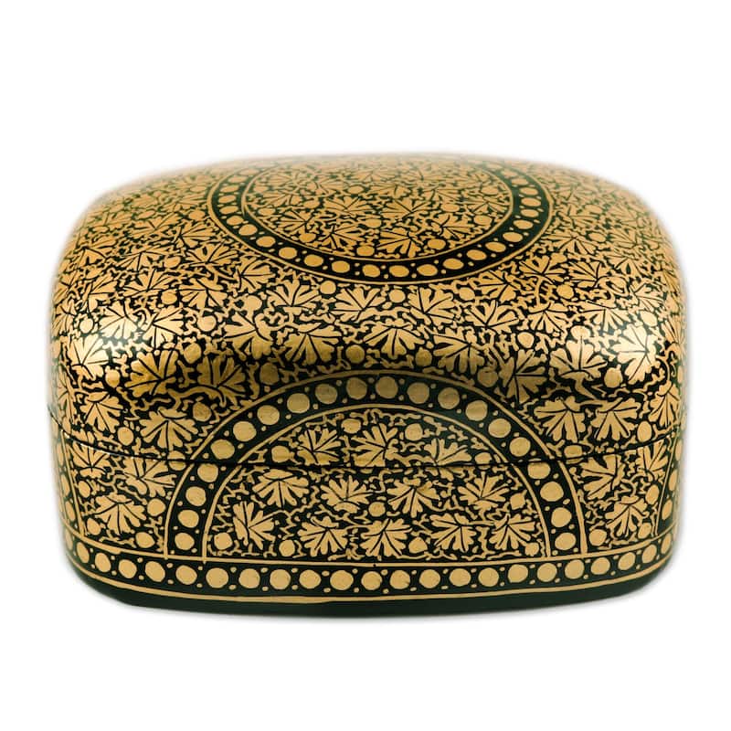 Novica Handmade Kashmir Ebony Papier Mache Decorative Box