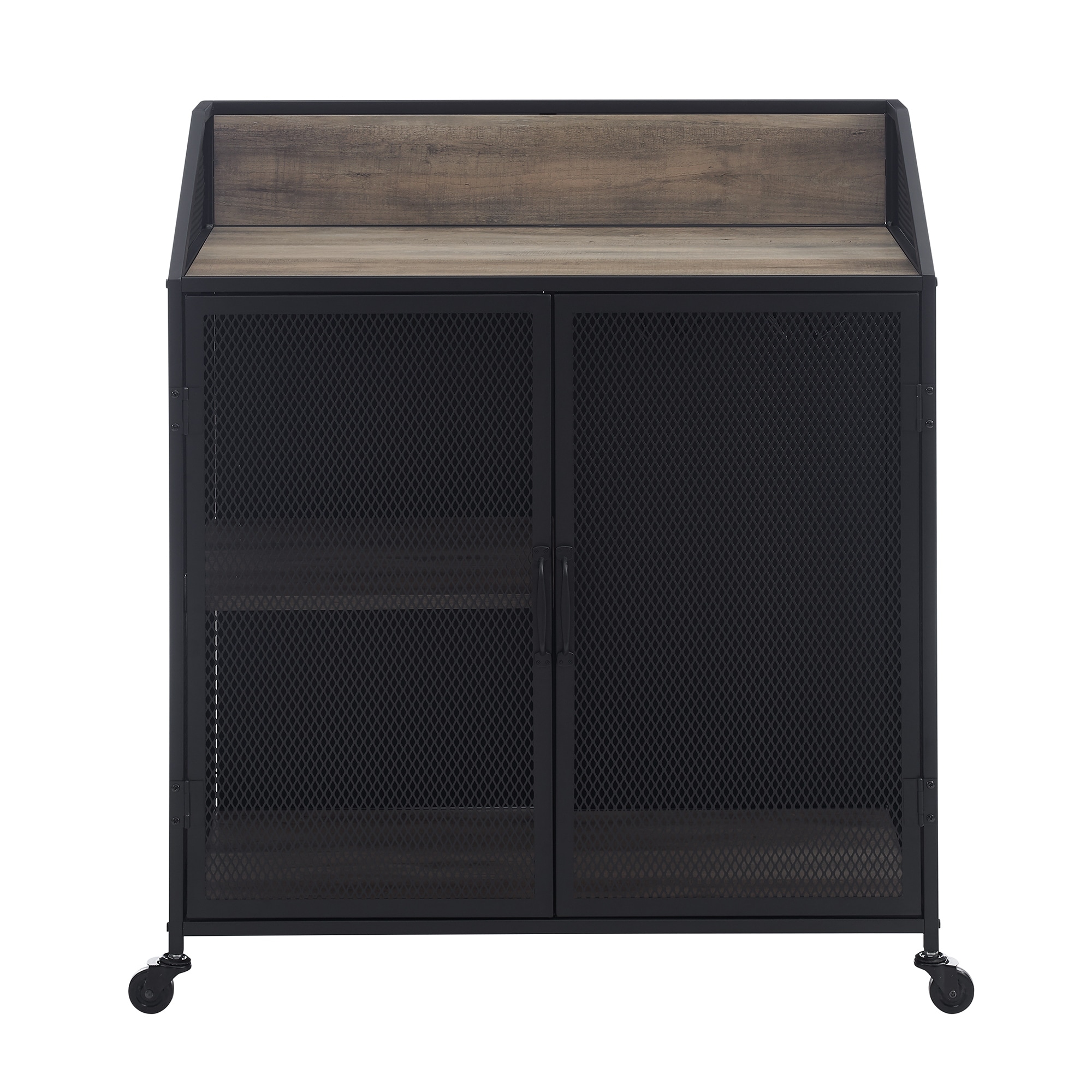 Middlebrook Pierpont Industrial Mesh Bar Cabinet