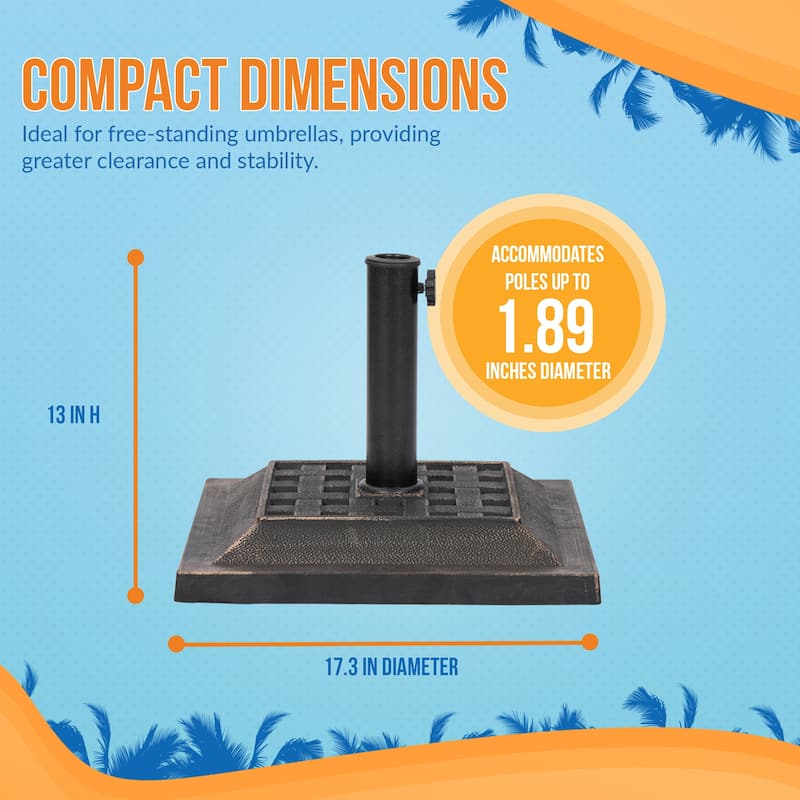 Island Umbrella 26-lb All-Weather Outdoor Square Resin Umbrella Base