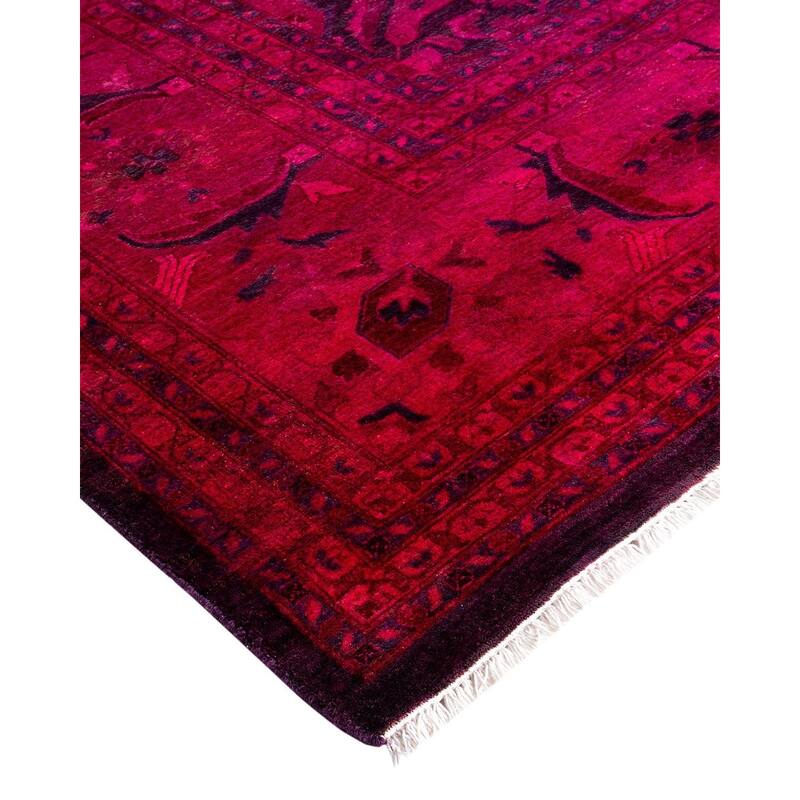 Fine Vibrance One-of-a-Kind Hand-Knotted Area Rug - Purple, 10' 1" x 14' 3" - 10' 1" x 14' 3"